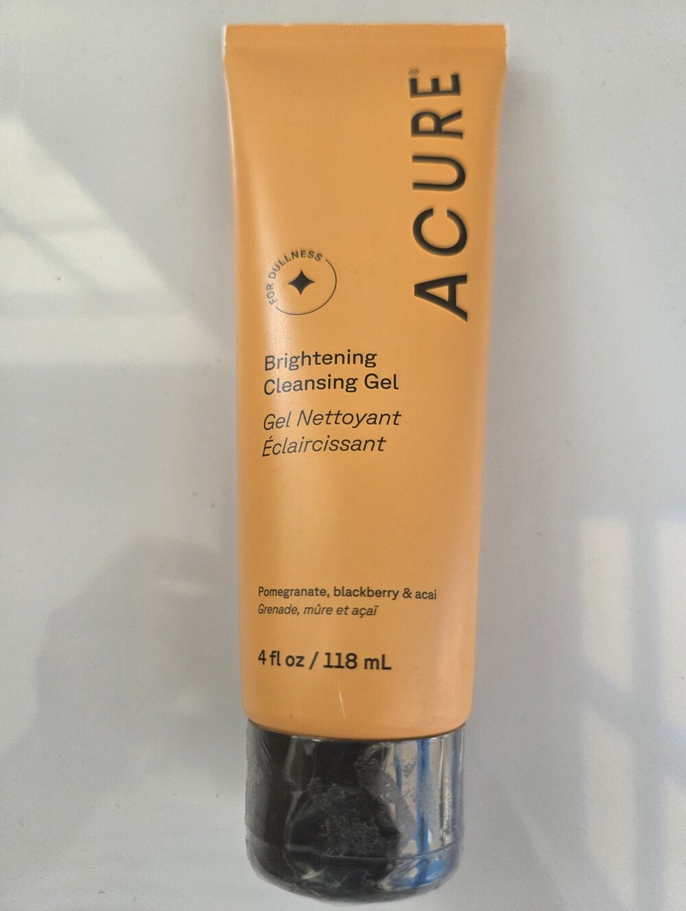 ACURE Brightening Cleansing Gel Pomegranate Blackberry Acai 4 oz